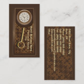 Carte de visite d'affaires d'horloge (Devant / Derrière)