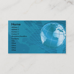 Carte de visite d'affaires globales