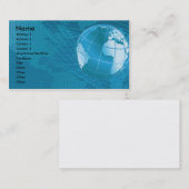 Carte de visite d'affaires globales (Devant / Derrière)