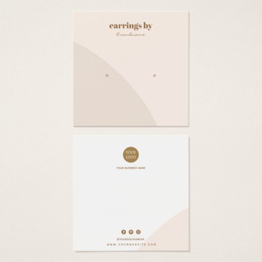 Carte de visite d'affichage à oreille rose (Devant & derrière)