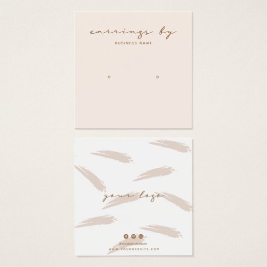 Carte de visite d'affichage à oreille rose (Devant & derrière)
