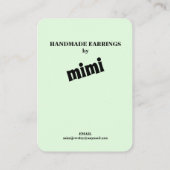 Carte de visite d'affichage à oreilles florales (Dos)