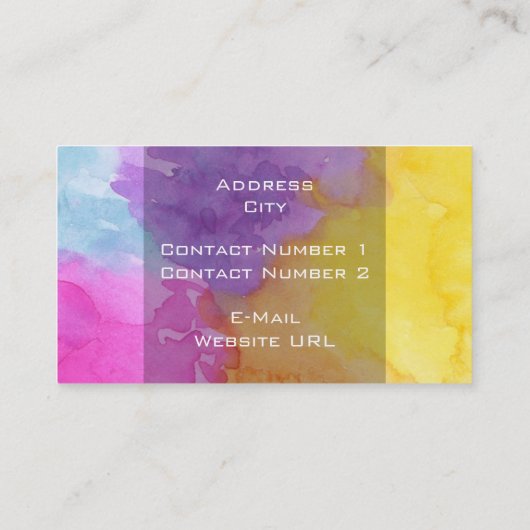 Carte de visite d'affichage couleur (Dos)