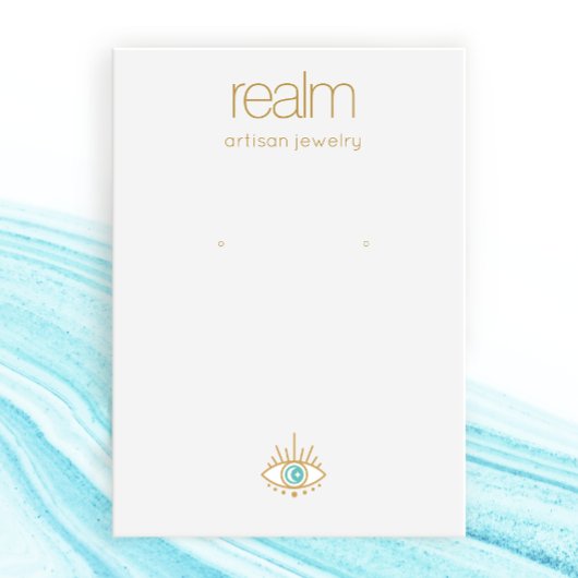 Carte de visite d'affichage de bijoux à oreilles d