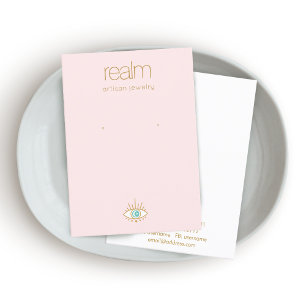 Carte de visite d'affichage de bijoux à oreilles d