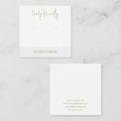 Carte de visite d'affichage de bijoux en argent or (Devant / Derrière)