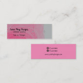 Carte de visite d'affichage de bijoux en encre ros (Devant / Derrière)