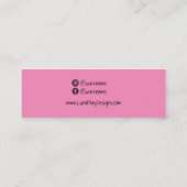 Carte de visite d'affichage de bijoux en encre ros (Dos)