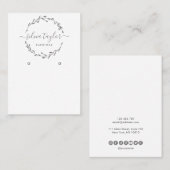 Carte de visite d'affichage de la couronne fleurie (Devant / Derrière)