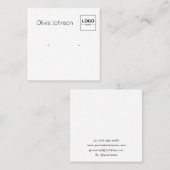 Carte de visite d'affichage de logo minimal bijoux (Devant / Derrière)