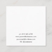 Carte de visite d'affichage de logo minimal bijoux (Dos)