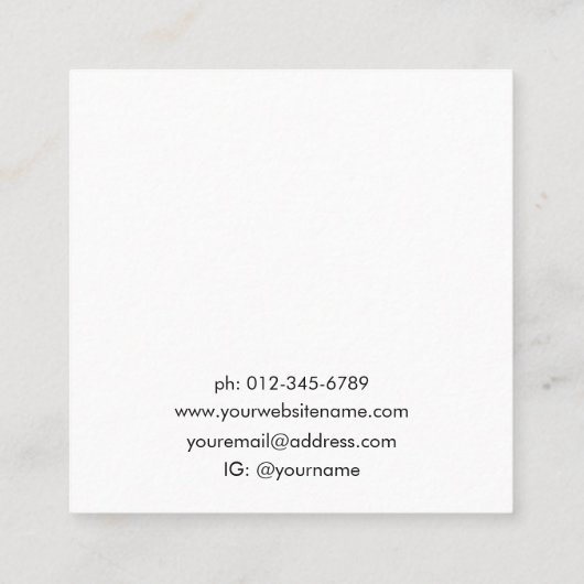 Carte de visite d'affichage de logo minimal bijoux (Dos)