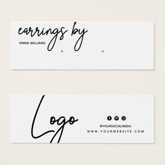 Carte de visite d'affichage de l'oreille (Devant & derrière)