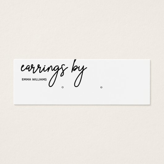 Carte de visite d'affichage de l'oreille (Devant)