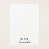 Carte de visite d'affichage de l'oreille (Dos)