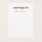 Carte de visite d'affichage de l'oreille (Devant)