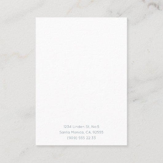 Carte de visite d'affichage de l'oreille aquarelle (Dos)