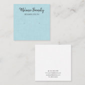 Carte de visite d'affichage de Motif de lin bleu (Devant / Derrière)