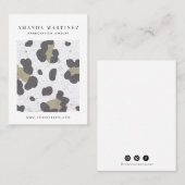 Carte de visite d'affichage de Motif Léopard gris (Devant / Derrière)