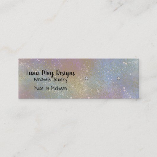 Carte de visite d'affichage des bijoux à plaques h (Devant)