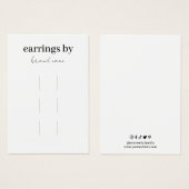 Carte de visite d'affichage des clips de cheveux (Devant & derrière)