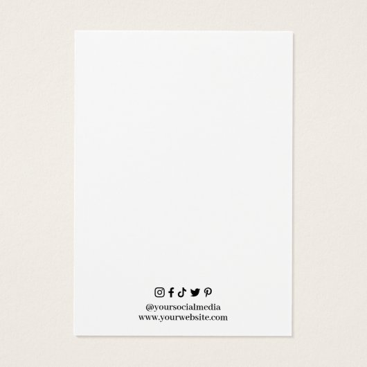 Carte de visite d'affichage des clips de cheveux (Dos)