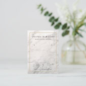 Carte de visite d'affichage d'oreille Marbre blanc (Debout devant)