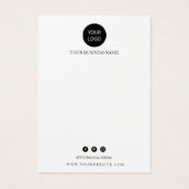 Carte de visite d'affichage du collier (Dos)