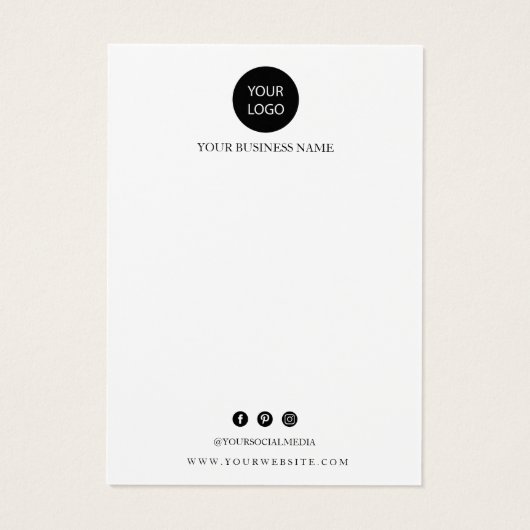 Carte de visite d'affichage du collier (Dos)