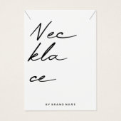 Carte de visite d'affichage du collier (Devant)