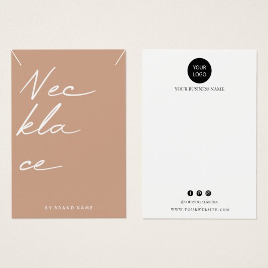 Carte de visite d'affichage du collier (Devant & derrière)