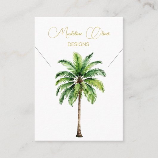 Carte de visite d'affichage du collier d'aquarelle (Devant)