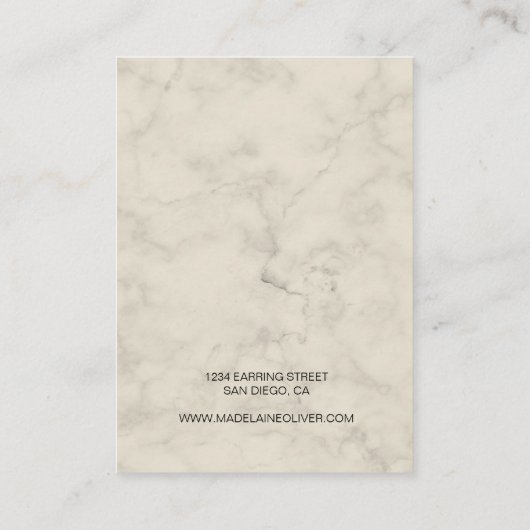 Carte de visite d'affichage du collier d'aquarelle (Dos)