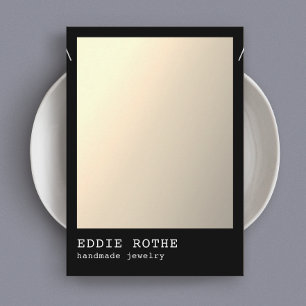 Carte de visite d'affichage du collier or et noir