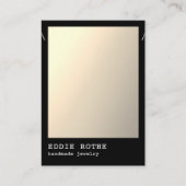 Carte de visite d'affichage du collier or et noir (Devant)