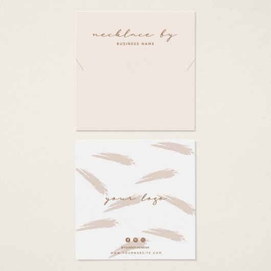 Carte de visite d'affichage du collier rose (Devant & derrière)