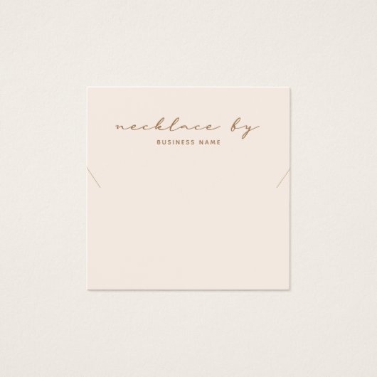 Carte de visite d'affichage du collier rose (Devant)