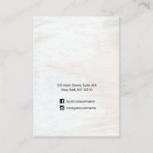 carte de visite d'affichage en bois blanc 3 trous (Dos)