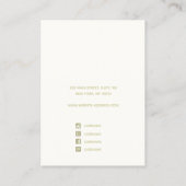 Carte de visite d'affichage Holographique Bokeh (Dos)