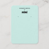 Carte de visite d'affichage simple à oreille verte (Devant)