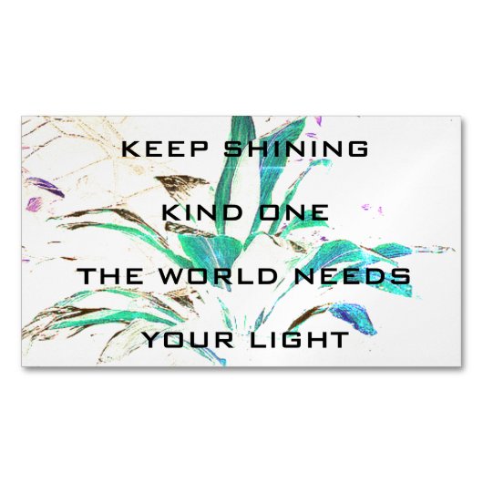 Carte de visite d'Affirmation Positif Fridge Magne (devant)