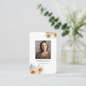 Carte De Visite Daffodil Funeral Prayer Card  (Debout devant)
