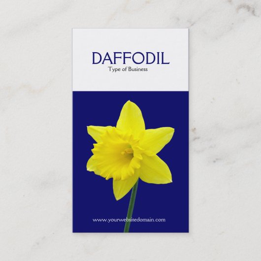 Carte De Visite Daffodile vertical à deux tons (000066) (Devant)