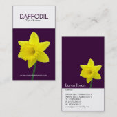 Carte De Visite Daffodile vertical à deux tons (330033) (Devant / Derrière)