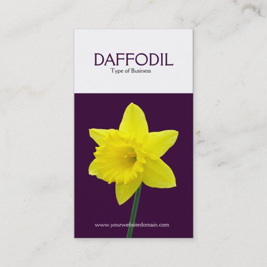 Carte De Visite Daffodile vertical à deux tons (330033) (Devant)