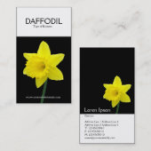 Carte De Visite Daffodile vertical à deux tons (noir) (Devant / Derrière)