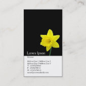 Carte De Visite Daffodile vertical à deux tons (noir) (Dos)