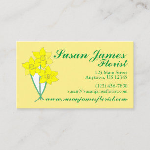 Carte De Visite Daffodiles Jaunes Fleurs de Printemps Bunch Floris
