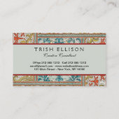 Carte De Visite Daffodique chintz papier peint à fleurs Art nouvea (Dos)