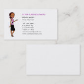 Carte de visite d'Afro-américain avec (Devant / Derrière)